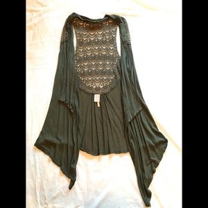 Olive Sleeveless Cardigan